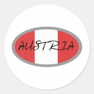 Austria Flag! Classic Round Sticker