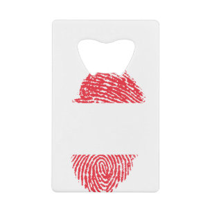 Austria Flag Fingerprint Country Pride Identity Credit Card Bottle Opener