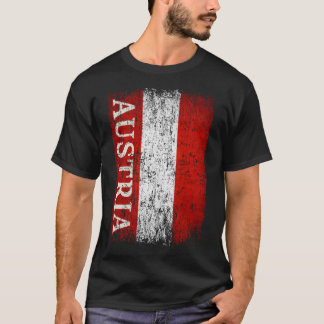 Austria Flag Gift Women Men Children Austria Retro T-Shirt