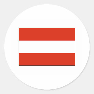 Austria FLAG International Classic Round Sticker