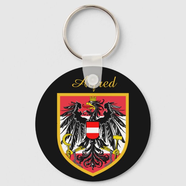 Austria Flag Keychain (Front)