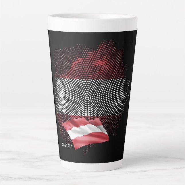 Austria flag latte mug (Front)