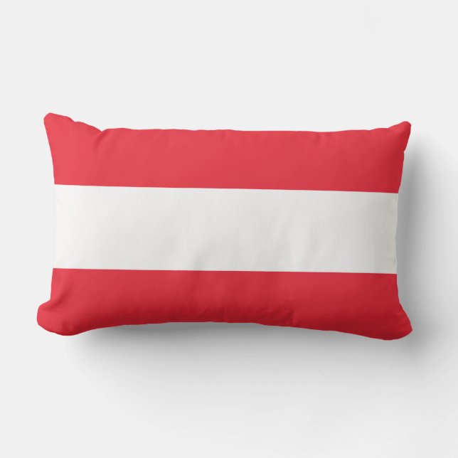 Austria Flag Lumbar Pillow (Front)