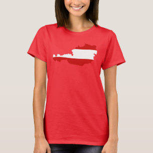 Austria Flag Map T-Shirt 