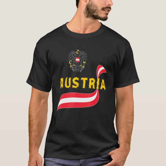 Austria,Flag of Austria,Austria Flag._1 T-Shirt (Front)
