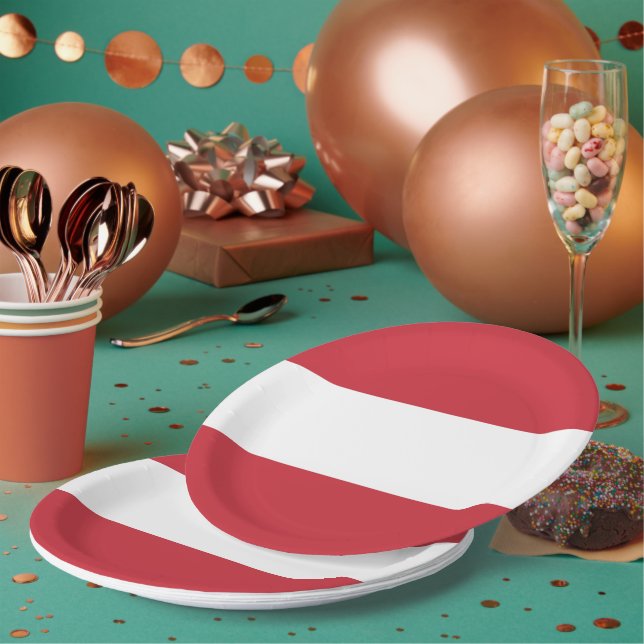 Austria flag paper plate (Multi)