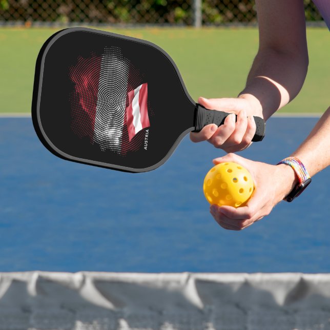 Austria flag pickleball paddle (Insitu)