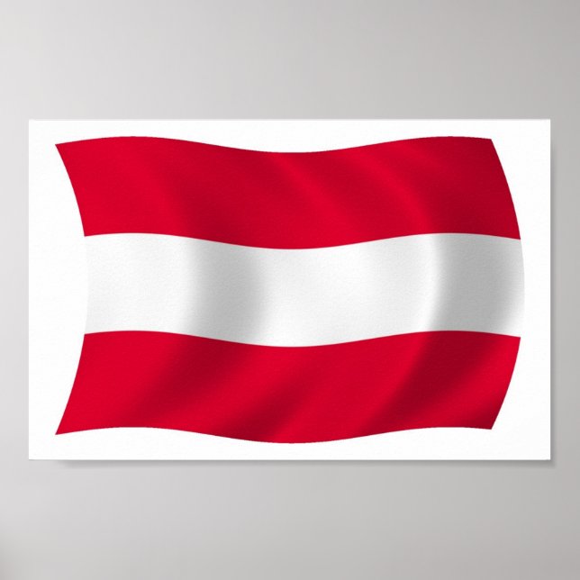 Austria Flag Poster Print (Front)
