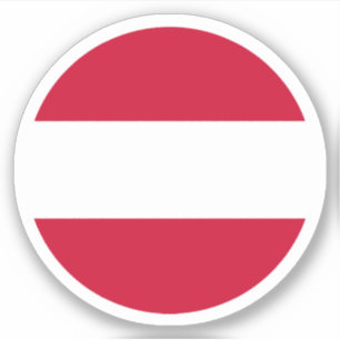Austria Flag Round Sticker