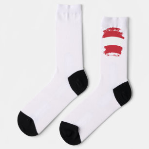 Austria flag socks