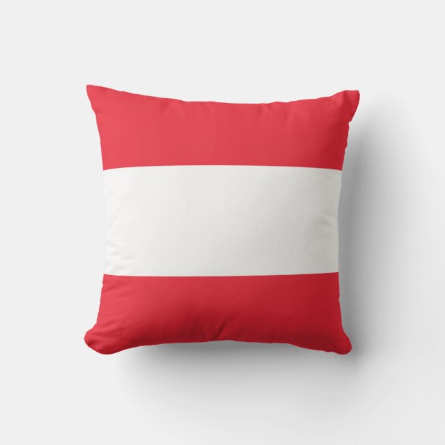 Austria Flag Throw Pillow (Front)