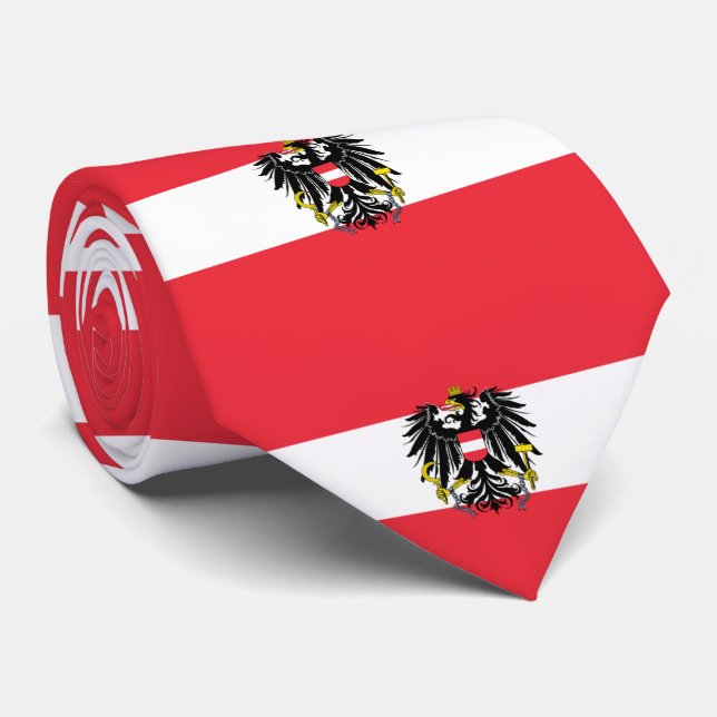 Austria Flag Tie (Rolled)
