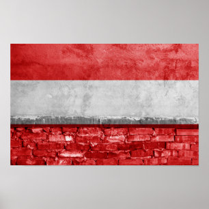 Austria flag wall poster