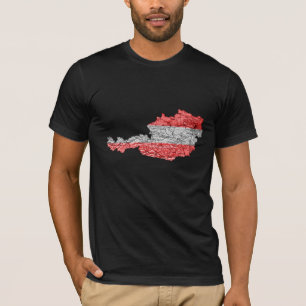 Austria Flagcolor Map T-Shirt