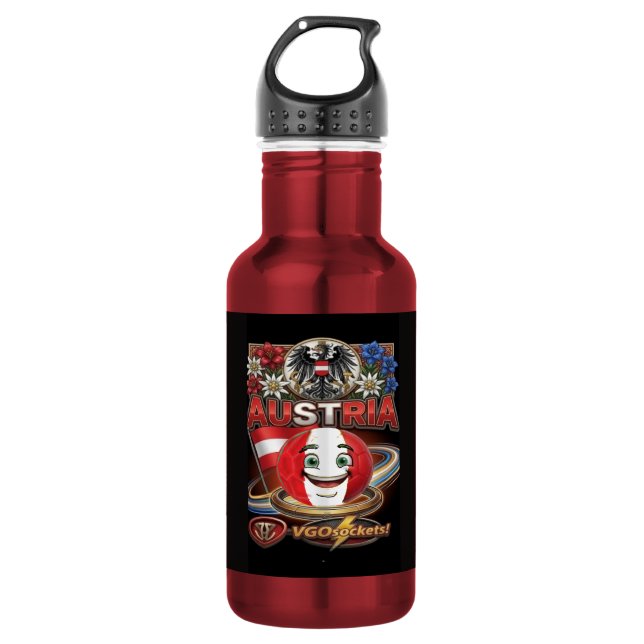 Austria-GBall-01 532 Ml Water Bottle (Front)