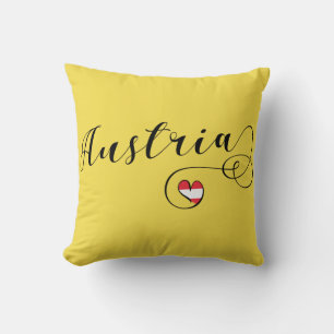 Austria Heart Throw Cushion, Vienna Pillow