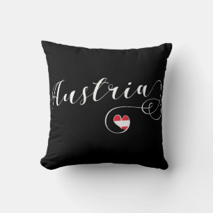 Austria Heart Throw Pillow, Vienna Pillow