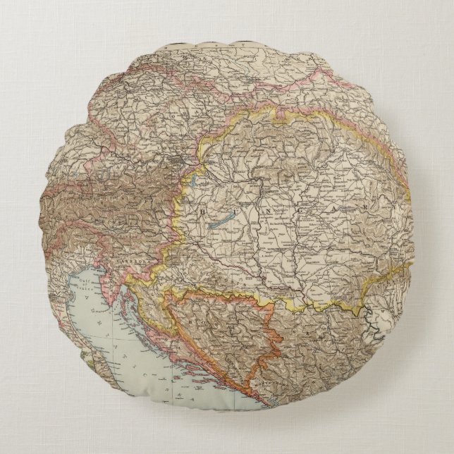 Austria Hungary 2 Round Pillow (Front)