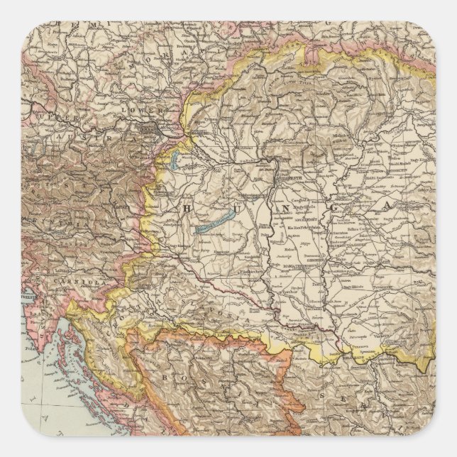 Austria Hungary 2 Square Sticker (Front)