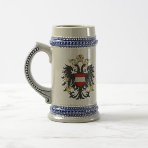 Austria-Hungary flag coat of arms WWI Beer Stein