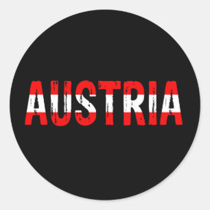Austria, I love Austria Classic Round Sticker