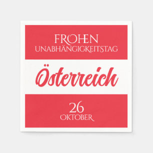 Austria Independence Day Austrian National Flag Napkin