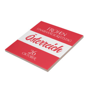 Austria Independence Day Austrian National Flag Tile
