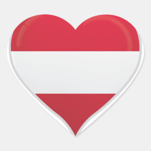 Austria love flag pride heart sticker
