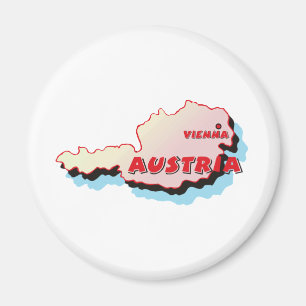 Austria Map Magnet