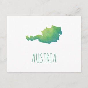Austria Map Postcard
