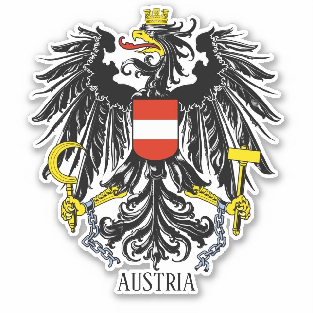 Austria National Coat Of Arms Patriotic (Front)