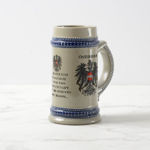 Austria Österreich Crest Custom Oktoberfest Beer Stein