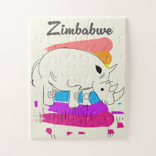 Austria retro travel logo jigsaw puzzle