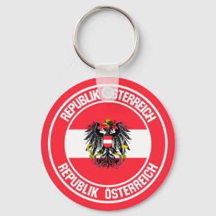 Austria Round Emblem Keychain