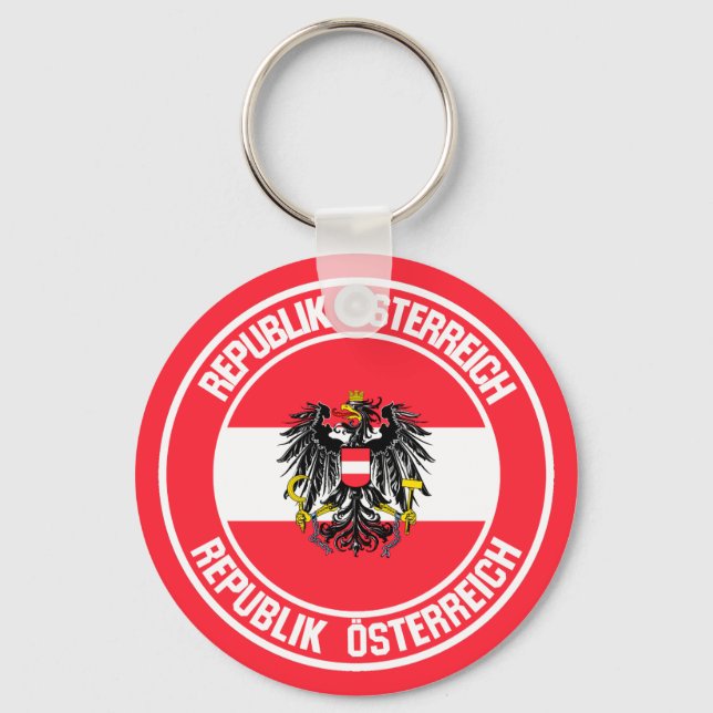 Austria Round Emblem Keychain (Front)