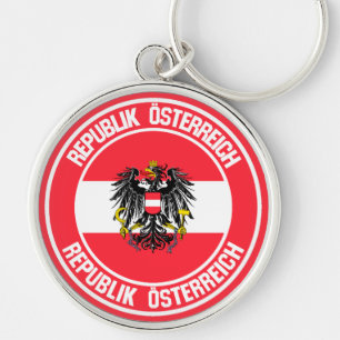 Austria Round Emblem Keychain