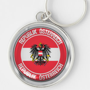 Austria Round Emblem Keychain
