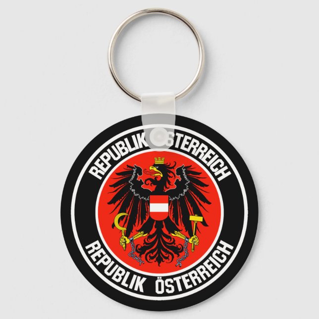 Austria Round Emblem Keychain (Front)