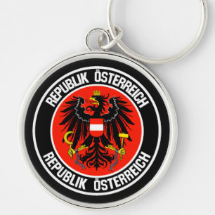 Austria Round Emblem Keychain
