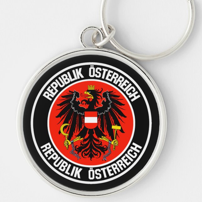 Austria Round Emblem Keychain (Front)
