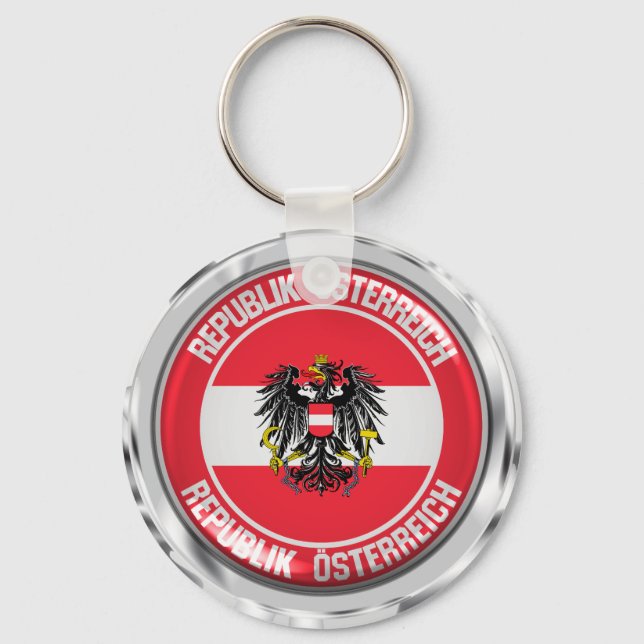 Austria Round Emblem Keychain (Front)