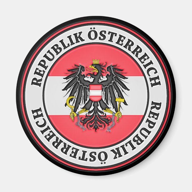Austria Round Emblem Magnet (Front)