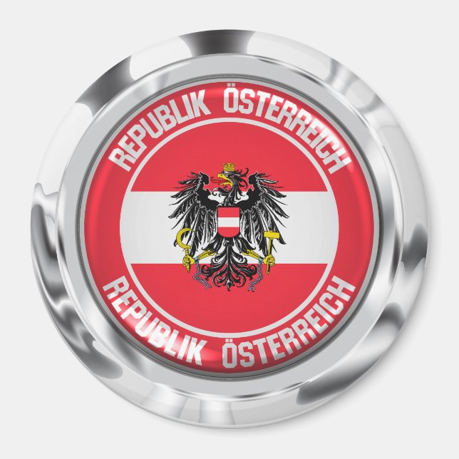 Austria Round Emblem Magnet (Front)