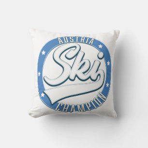 Austria Ski Champion logo Two-Tone Coffee Mug Throw Pillow