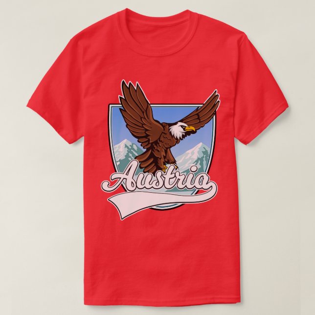 Austria Ski mountains travel patch T-Shirt (Design Front)