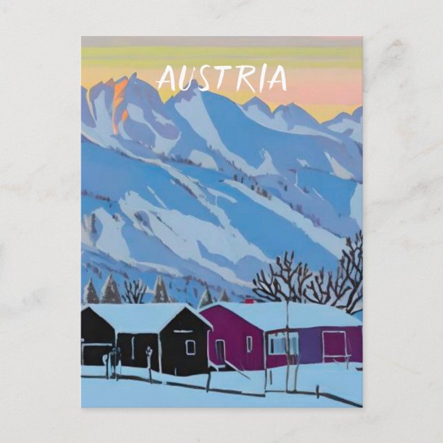 Austria ski postcard (Front)