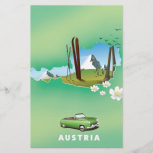 Austria Ski Travel poster
