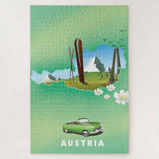 Austria Ski Travel poster Jigsaw Puzzle