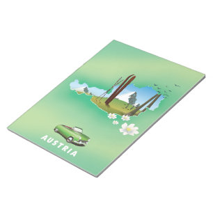 Austria Ski Travel poster Notepad