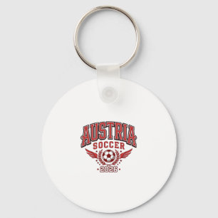 Austria Soccer 2026 Soccer Bold Country Typography Keychain